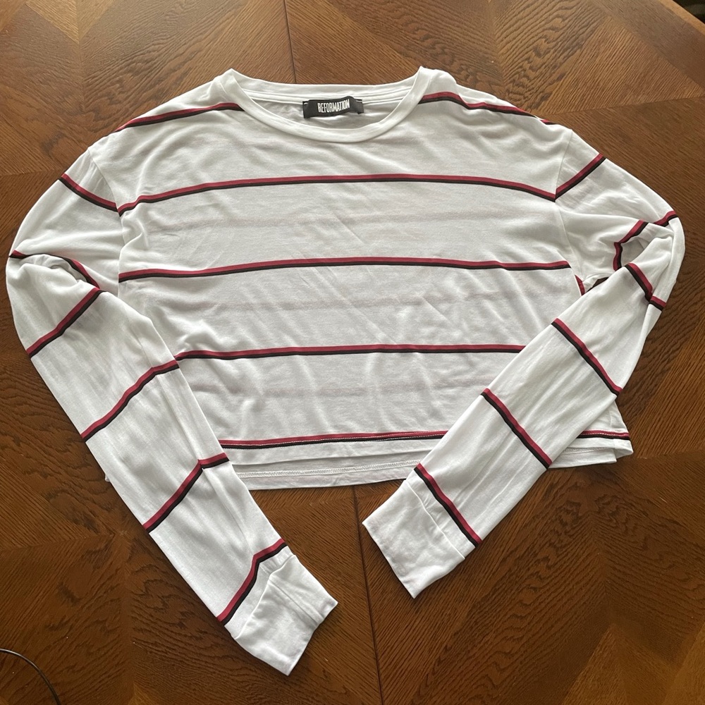 Reformation Striped Chloe long sleeve top
